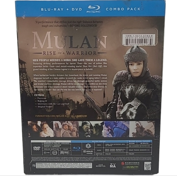 NEW SEALED BLU-RAY+DVD "MULAN" RISE OF A WORRIOR - Picture 2 of 3